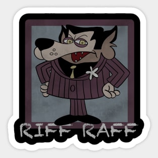 Retro Cartoon Villain Wolf Sticker